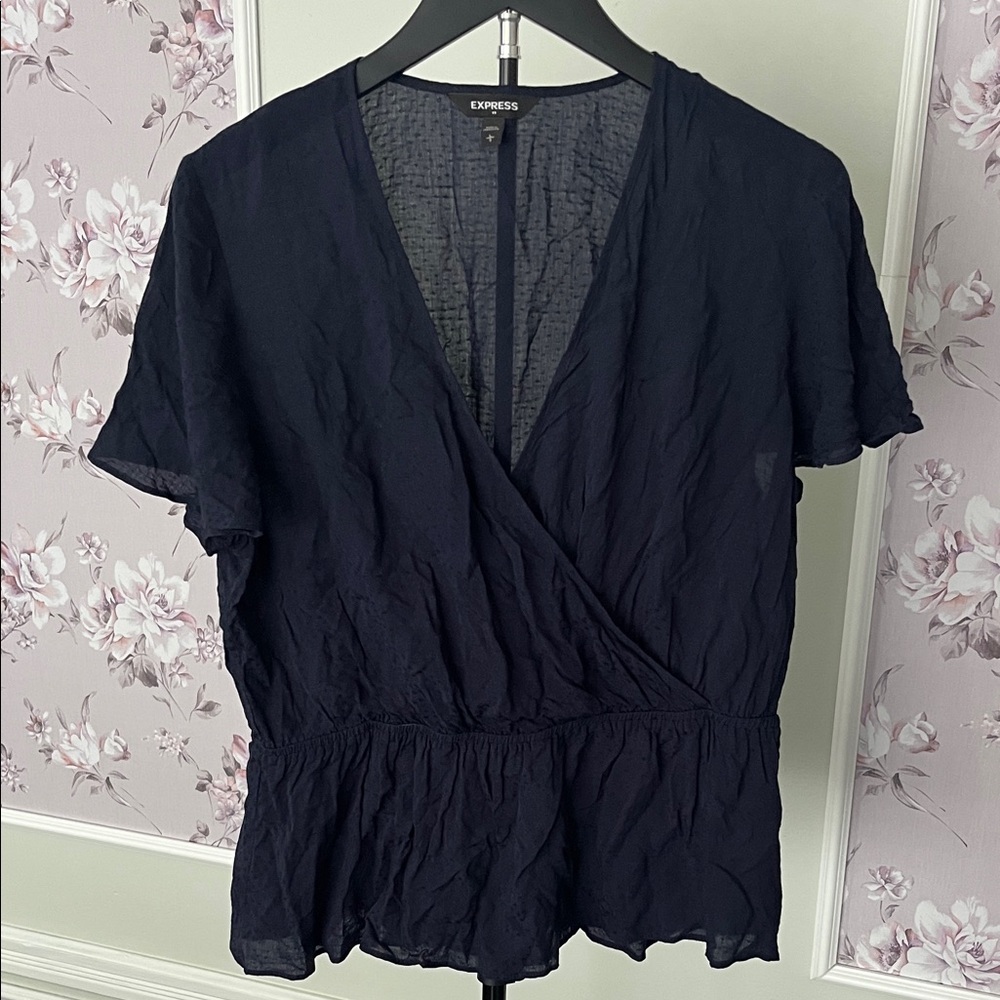 Express Women's Elegant Black Blouse